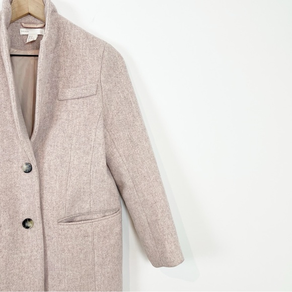 H&M Wool Blend Powder Pink Over Coat Sz 0 - Picture 7 of 14